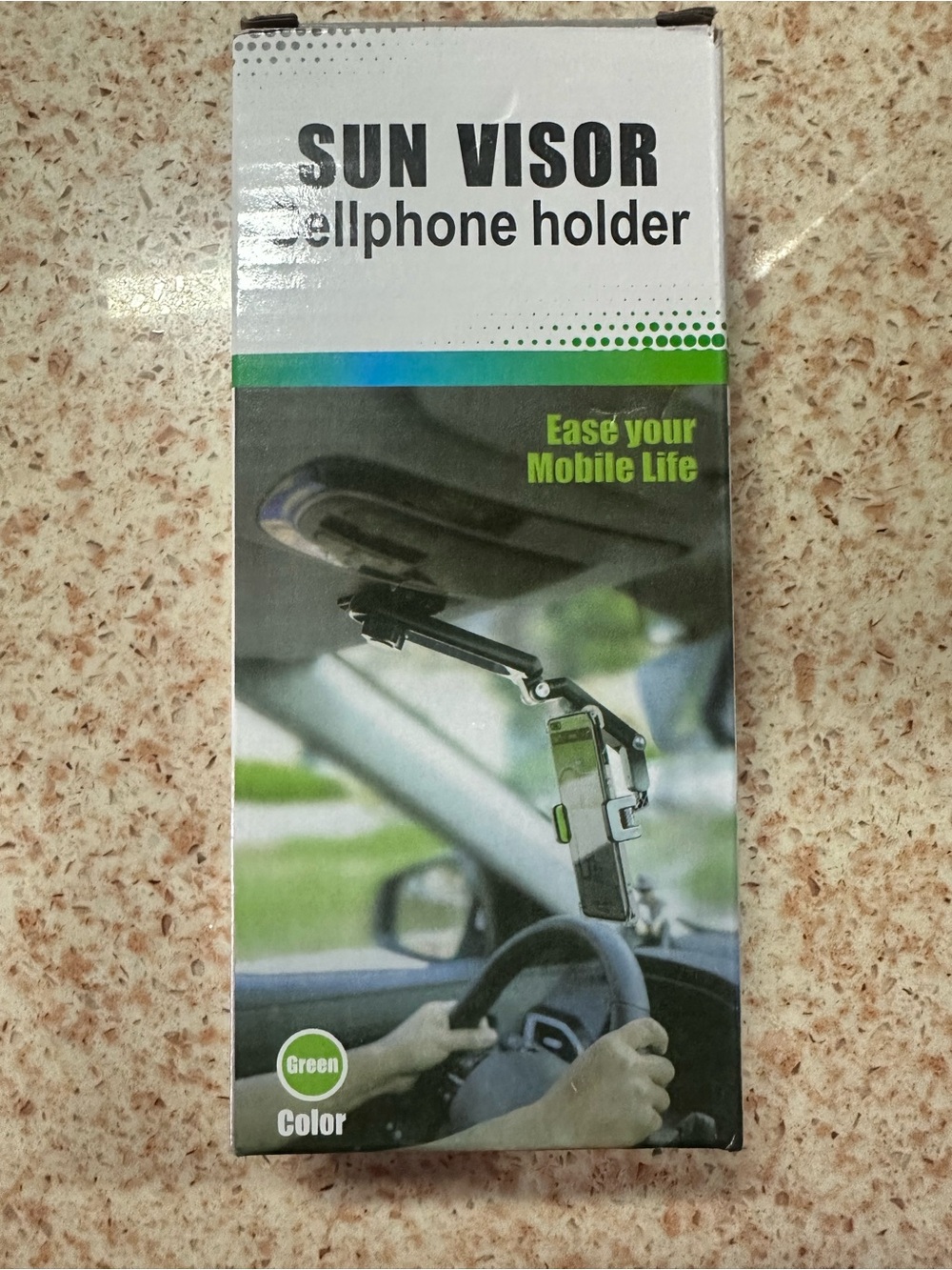 Sun Visor Cellphone Holder - Green